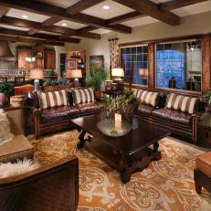 Traditional and Masculine Living Room