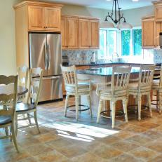 Country-Style Kitchen With Central Island