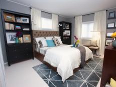 Gray Bedroom with Tufted Headboard