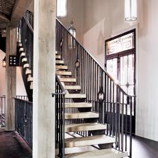 Wrought Iron Interior Staircase 
