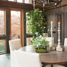 Rustic Dining Area With Natural Light