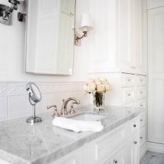 Traditional Bathroom Vanity With Stunning Marble Countertop