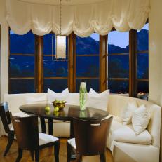 Curved Banquette and Breakfast Nook With a View