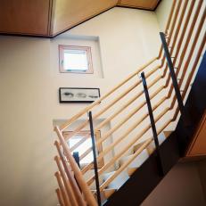 Modern Staircase With Light Wood, Clean Lines