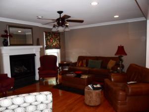 Before Shot of Family Room Redesign by Kristen Paw