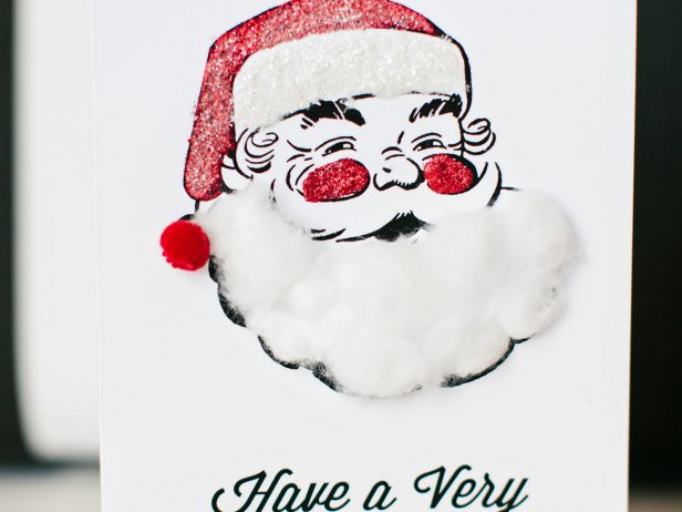 Kids' Craft: Printable Santa Holiday Card | HGTV