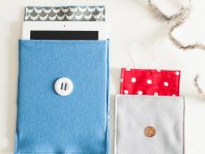 Surprise tech-savvy friends with a custom-sewn felt case to protect the iPad, iPhone or iPad mini they received for Christmas this year.
