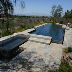 Modern Pool and Reflection Pond With Gorgeous View