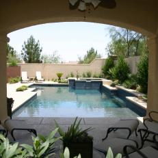 Tuscan-Style Patio with Pool