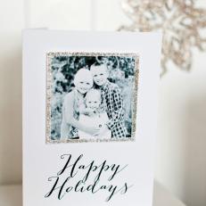 Glitter-Covered Photo Holiday Card: Free Template