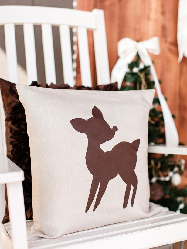 Reindeer pillow hot sale cover