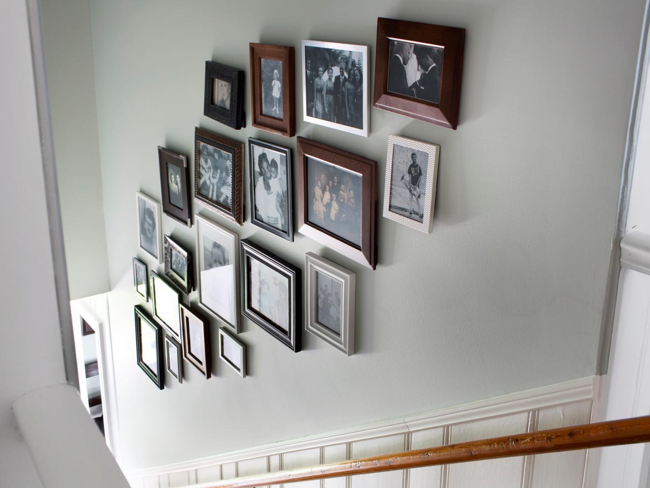 Create A Gallery Wall In A Stairwell Hgtv