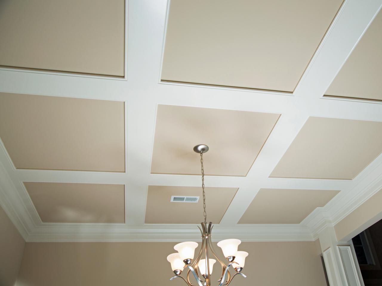 How To Install Grasscloth On A Coffered Ceiling Hgtv