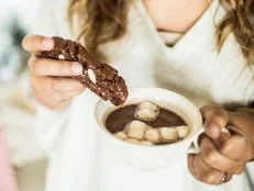 Italian Biscotti With Hot Chocolate