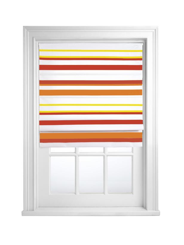 Shade With Red, Orange and Yellow Stripes