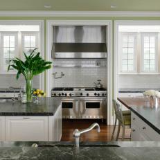 Open Kitchen with Soap Stone Island