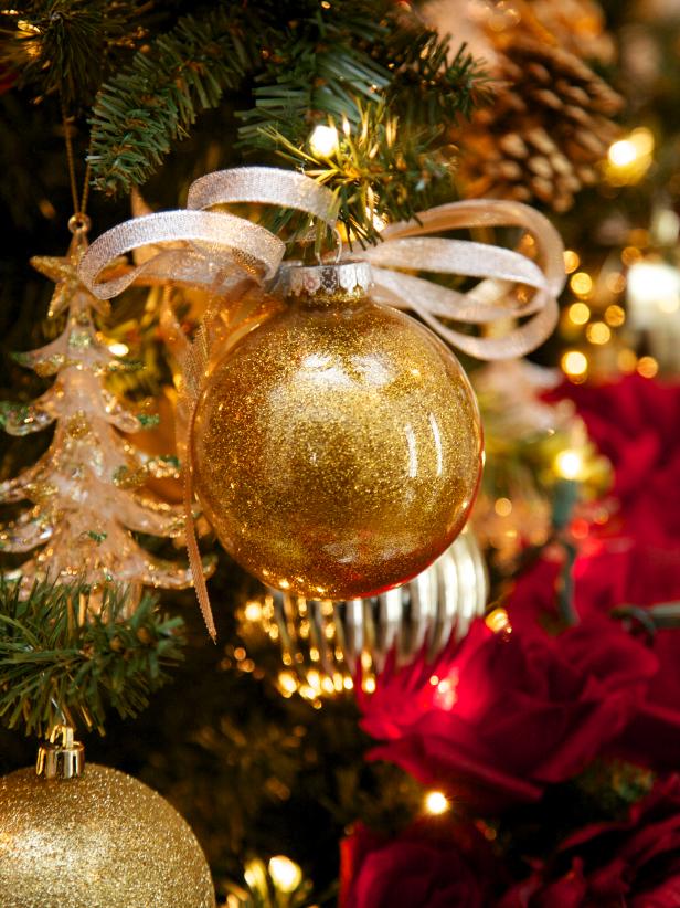 gold glass christmas ornaments