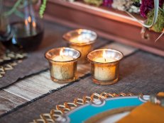 Metallic Mercury Glass Candle Votives