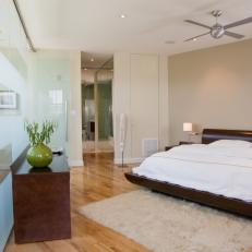 Light, Contemporary Bedroom With Platform Bed