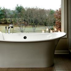 Contemporary Bathroom With Luxurious Freestanding Tub