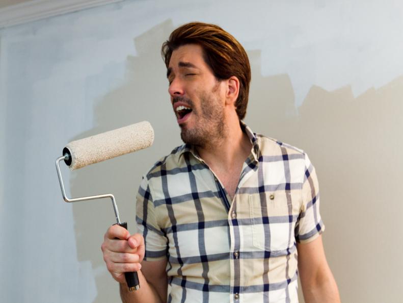 Jonathan Scott Singing into a Paint Roller 