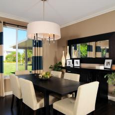 Neutral Contemporary Dining Room Is Sleek, Masculine