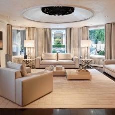 Silver Contemporary Living Room