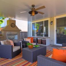 Vibrant Outdoor Living Room