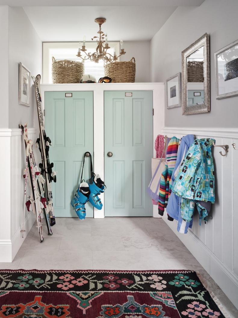 White and Gray Mudroom