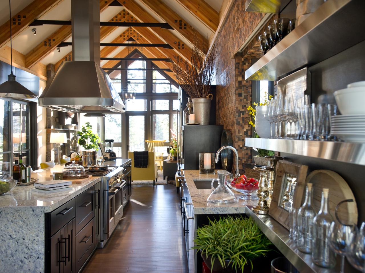 Open Concept Vaulted Rustic Kitchen Hgtv