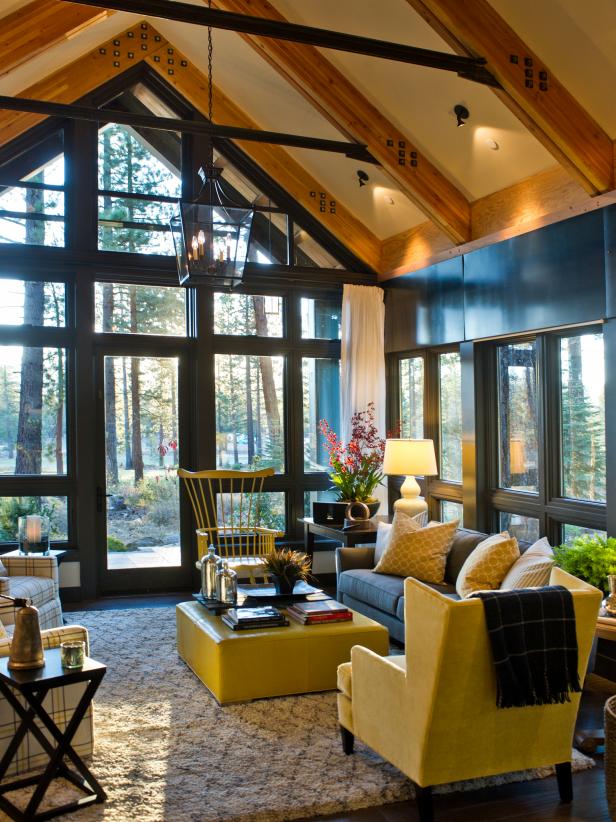 Ample windows brighten this home's living room.