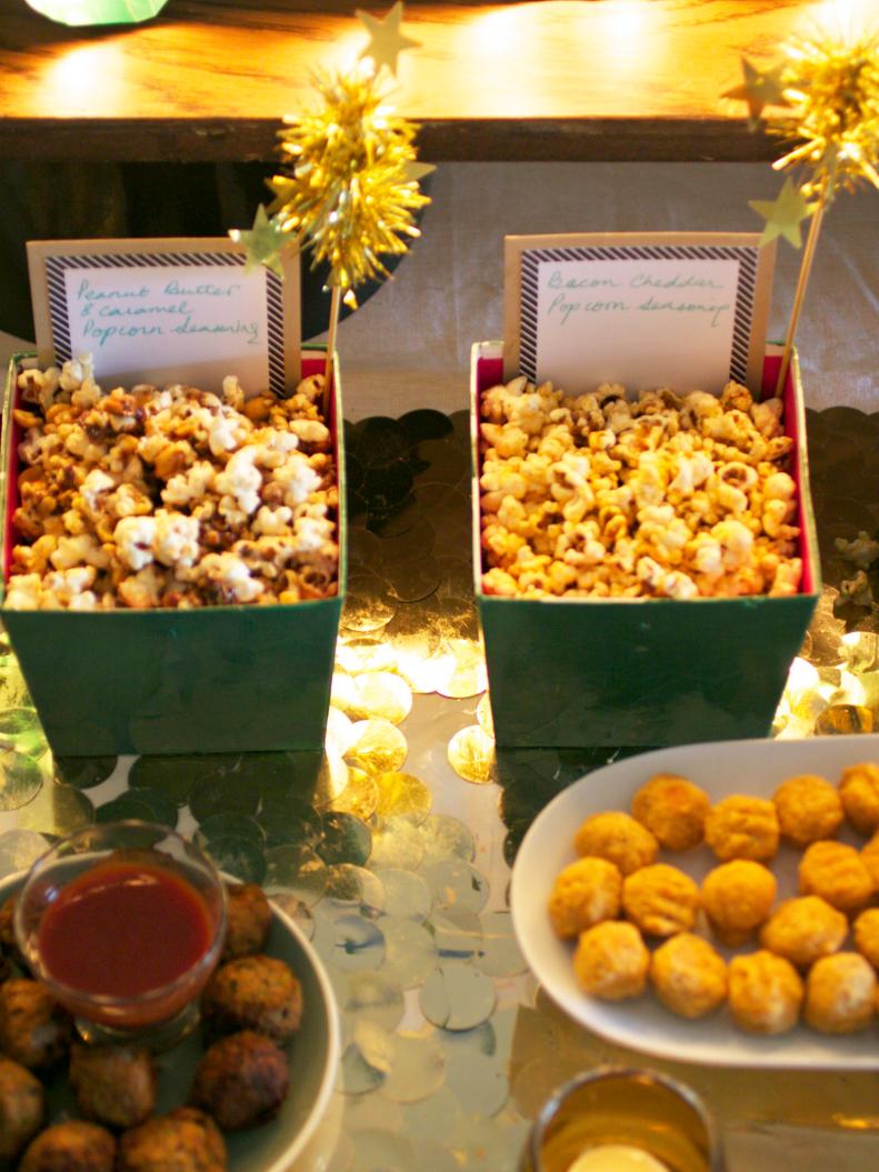 Popcorn in Boxes on Snack Buffet