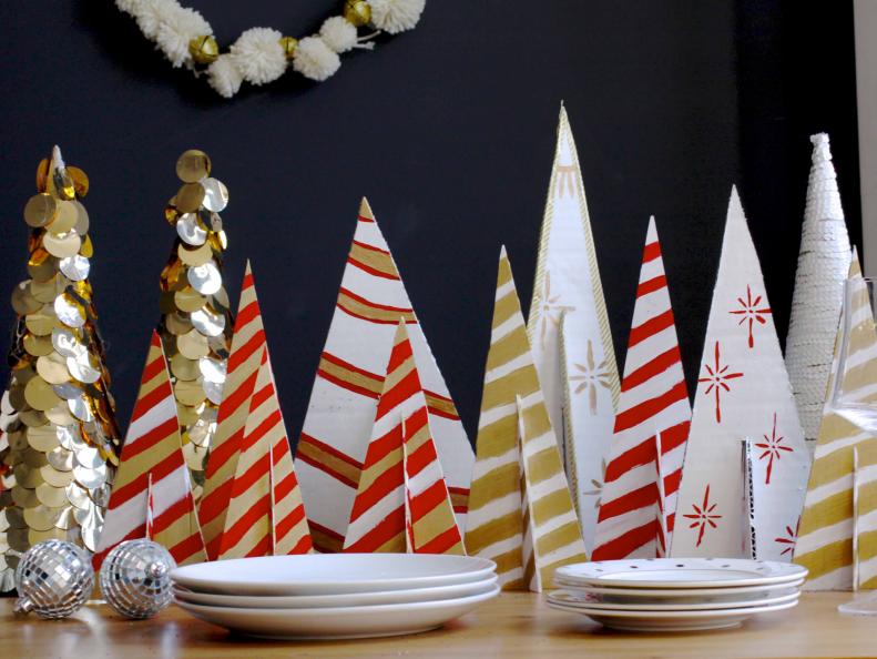 Patterned Tabletop Tree Decor
