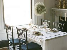 White Table Decor With Baby's Breath Floral Centerpiece