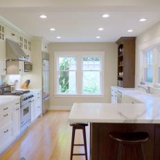 Bright Transitional Kitchen Makes Most of Natural Light