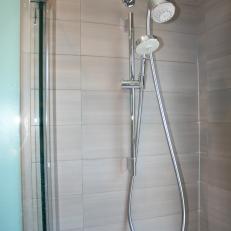 Dual-Head Shower System in Contemporary Guest Bath