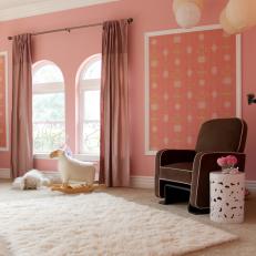 Contemporary Girl's Nursery in Pink