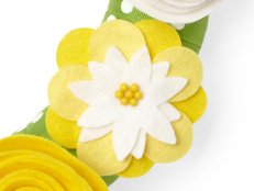 Yellow and White Felt Flower