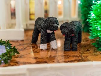 First Dogs on White House Gingerbread House