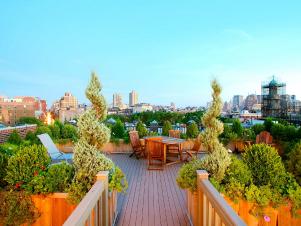 Rooftop Deck with English Plantings