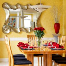 Bright Yellow Dining Room is Vibrant, Cheerful