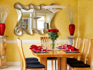 Vibrant Yellow Dining Room