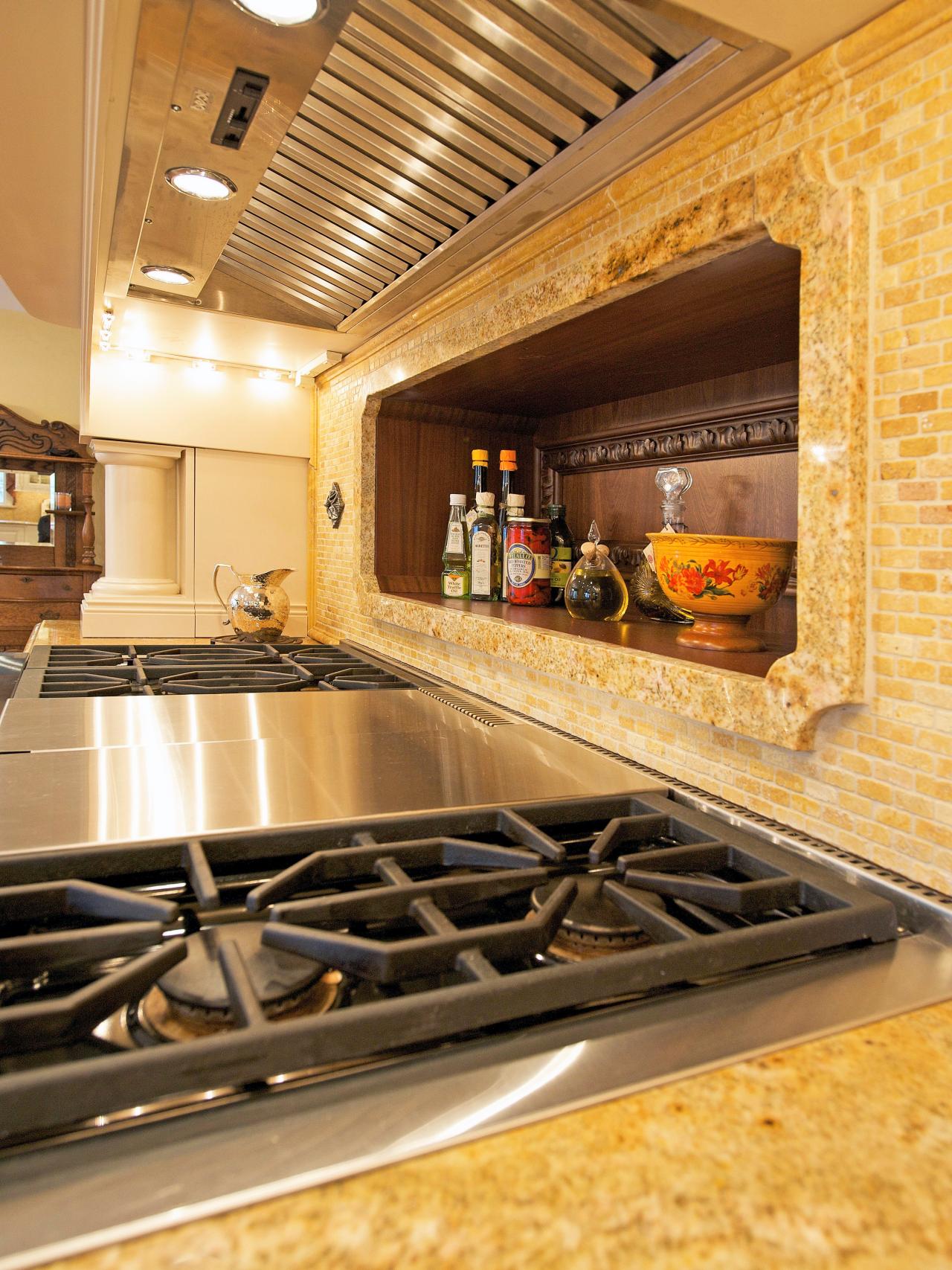 Built-In Storage Above a Gas Range | HGTV