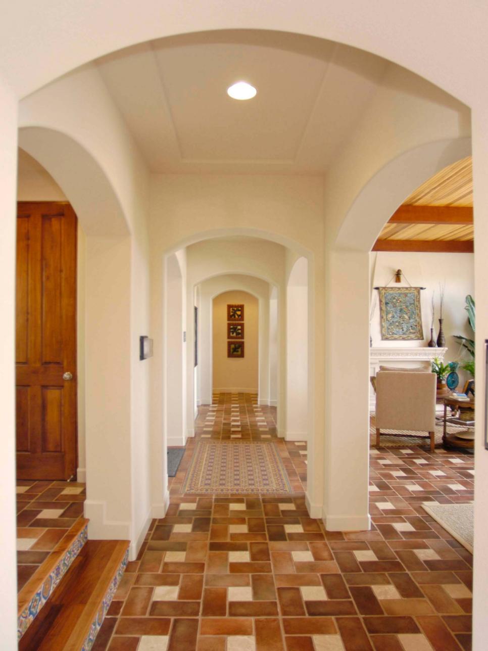 Southwestern Entryway With Unique Tile Floor | HGTV