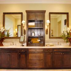 Craftsman-Style Vanity With Dual Sinks
