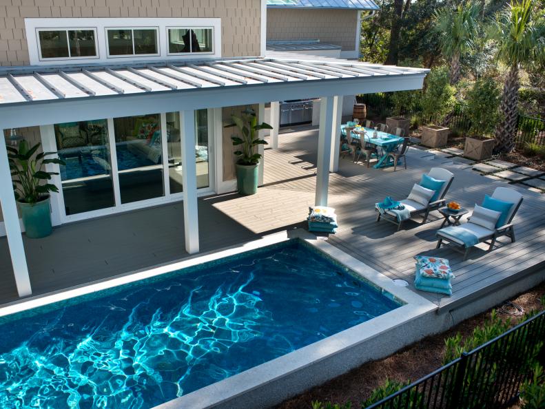 Shingle-Style Home with Pool