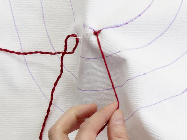 Pulling Loop of French Knot