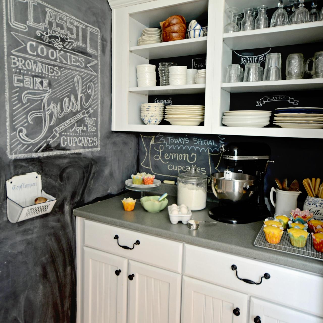 How to Create a Chalkboard Kitchen Backsplash