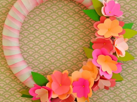 Make a Paper Posey Spring Wreath