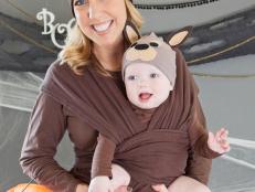 Mom and Baby in Kangaroo Costume 